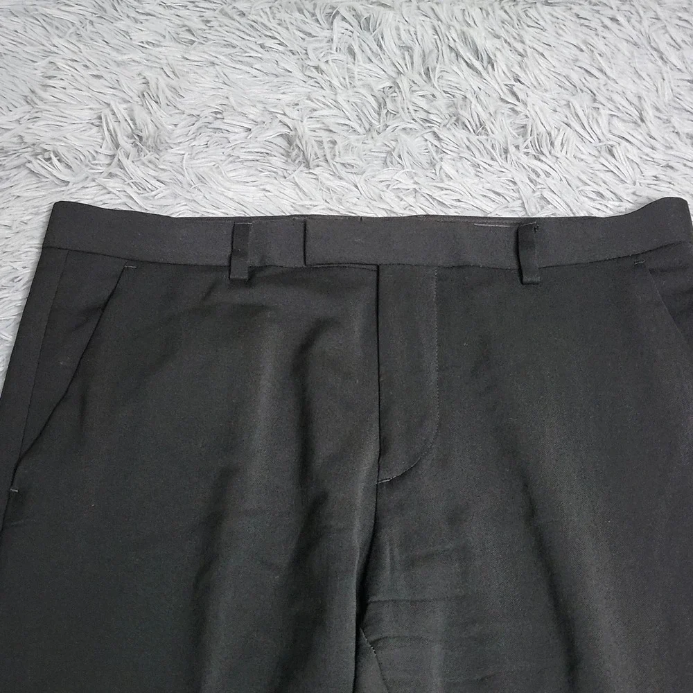 Banana Republic Cerruti Dress Pants Mens Size 31x32 Black Wool Tailored Slim Fit